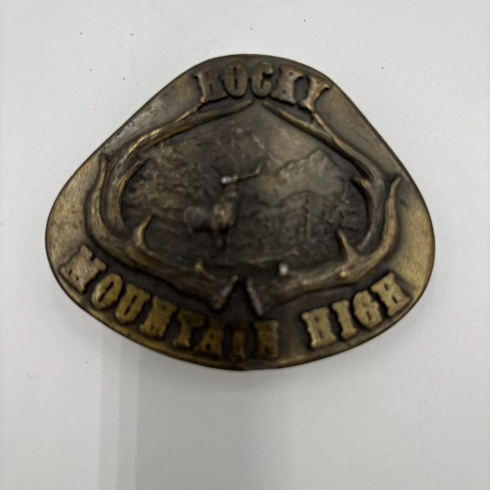 Rocky Mountain‎ High Belt Buckle Indian MetalCraft